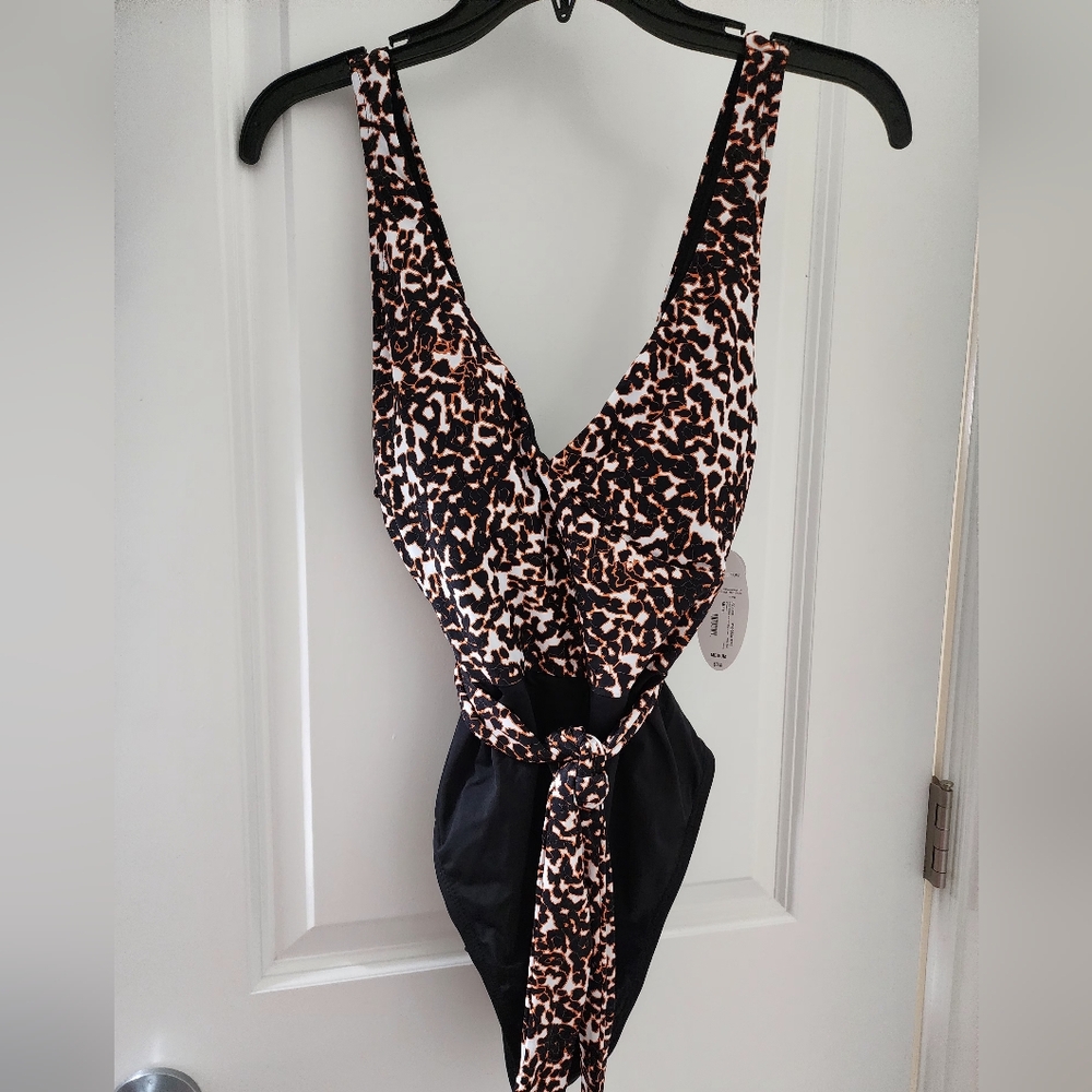 Leopard Print One-Piece Swimsuit